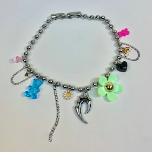Ball chain heart charm necklace