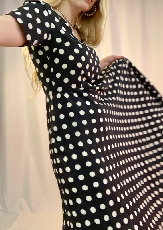 Sweetheart polka dot dress - image 3
