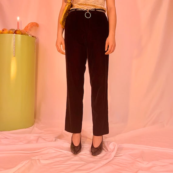 Velvet men’s high waisted pants - image 1