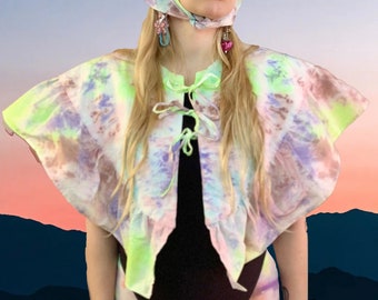 Ruffe Detachable Collar, Cottage Core Collar, Oversize Collar, Peter Pan, Tie dye Collar, Removable Collar, Big Collar