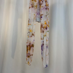 Hand-Dyed Tie Dye Tights: Earth Tone Cloud Print