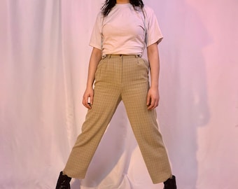 Pleated suspender chain pants