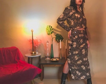 Floral 90's skirt set