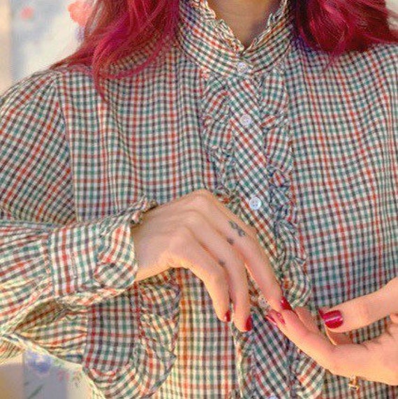 ruffle puff sleeve blouse