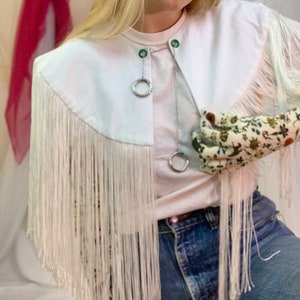 Fringe Detachable Collar, Cottage Core Collar, Oversize Collar, Peter Pan, Piano fringe Accessory Collar, Removable Collar, Big Collar