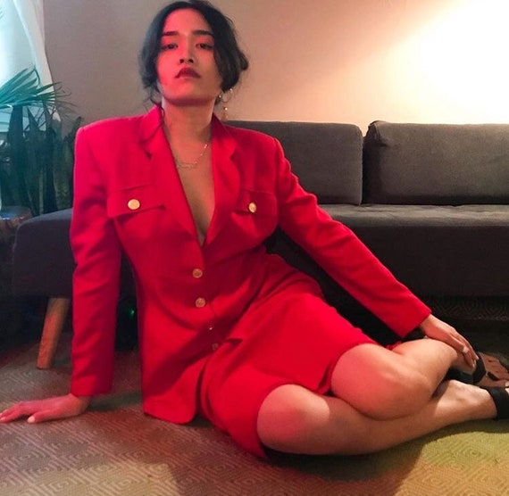 dior red suit