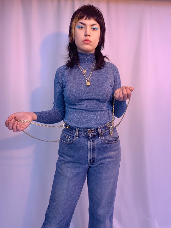 Chain Suspender Chain Jeans - Etsy 