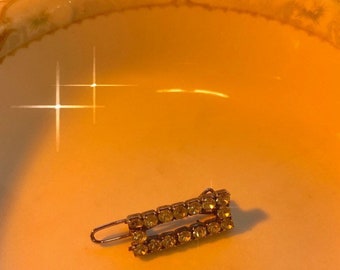 Rhinestone square barrette