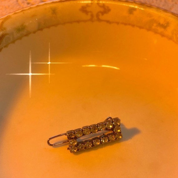 Rhinestone square barrette - image 1