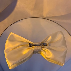 Jumbo satin bow barrette image 9