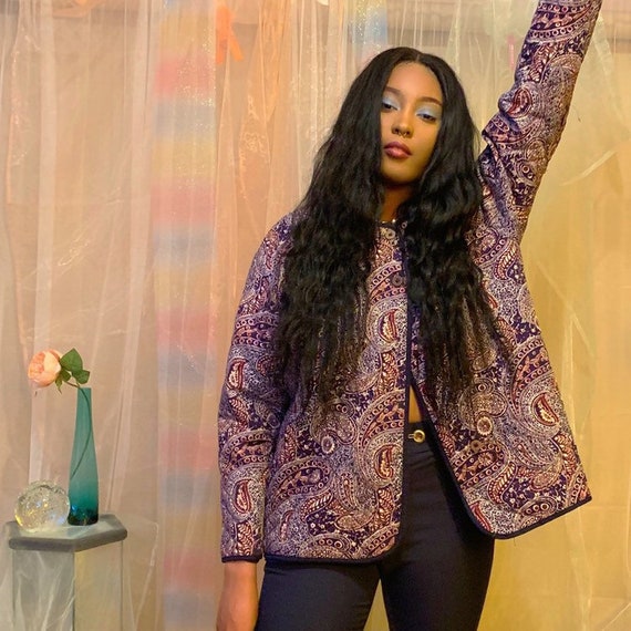 Quilted paisley cotton jacket