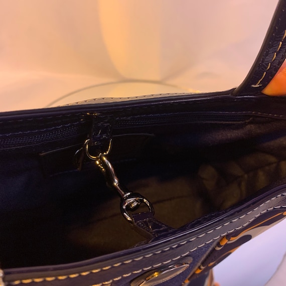 Patent + canvas mod mini Coach tote - image 4