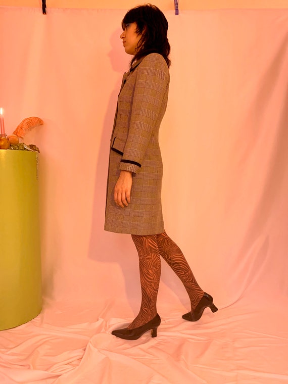 Glen plaid blazer dress or coat M - image 6