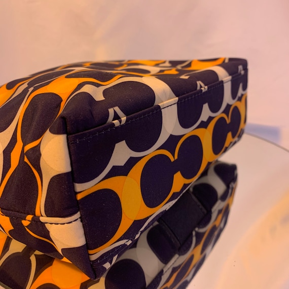 Patent + canvas mod mini Coach tote - image 5