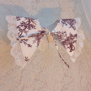 Lace Detachable Toile Collar, Cottage Core Collar, Oversize Collar, Peter Pan, Frill Collar, Removable Collar, Big Collar