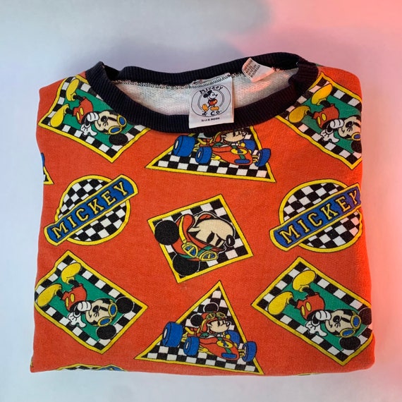 Vintage Mickey Mouse sweatshirt, Mickey Mouse raci