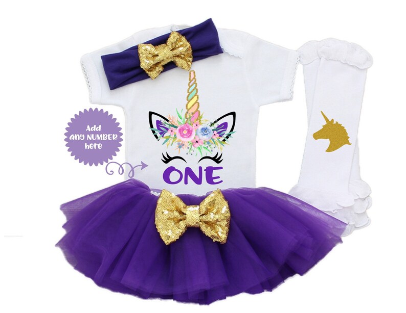 unicorn themed birthday outfit