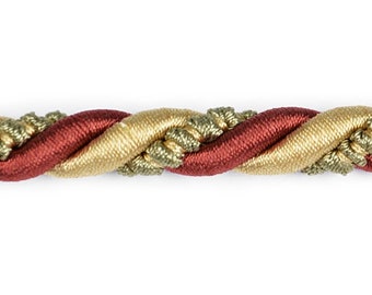 Conso 60365 I16 NATURAL GREEN CHAMPAGNE GOLD Decorative Double Tassel Chair Tie