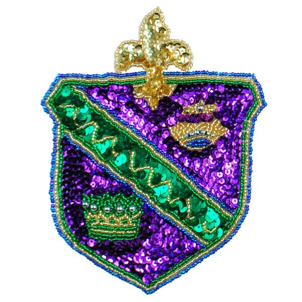 mardi gras bow patch