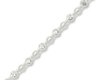 Expo 5 yards of Alessana Rhinestone and Pearl Trim 1/8'