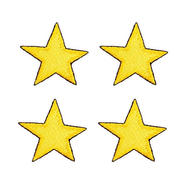 Expo BaZooples Iron-on Patch Applique/Patch Star Pack of 4