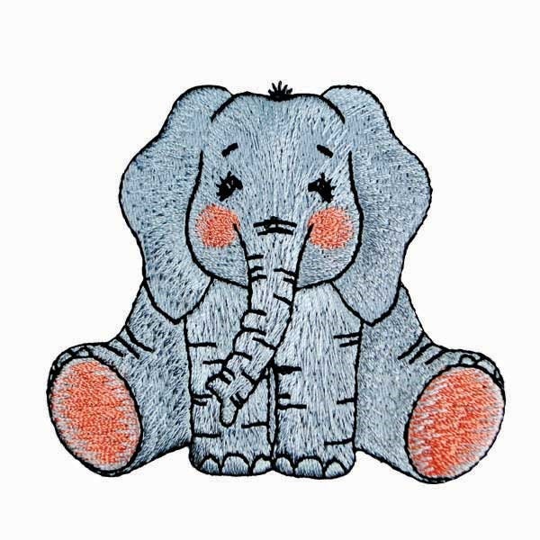 BaZooples Iron-on Patch Applique/Patch Elsie Elephant