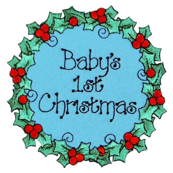 Baby's 1st Christmas Iron-on BaZooples Patch-Applique by Expo-Christmas Stocking