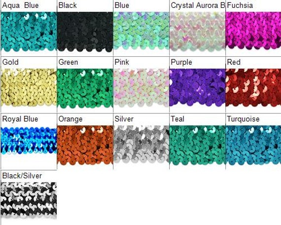 2 Row Metallic Stretch Sequin Trim (7/8) (Sold by the Yard) - Trims By The  Yard