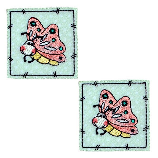 Expo BaZooples Iron-on Patch Applique Flutterbug Patch Pack of 2