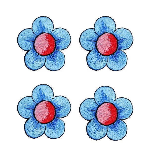 Expo BaZooples Iron-on Patch Applique/Patch Flower Pack of 4