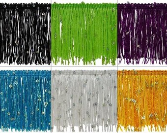 sequin fringe trim