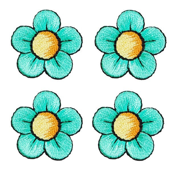 Expo BaZooples Iron-on Patch Applique/Patch Flower Pack of 4
