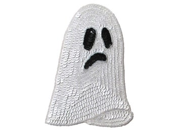 6 3/4" x 4 3/4" Ghost Sequin Applique/Patch