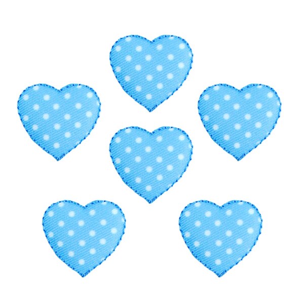 BaZooples Iron-on Patch Applique/Patch Puffy Heart Pack of 6 - Clearance