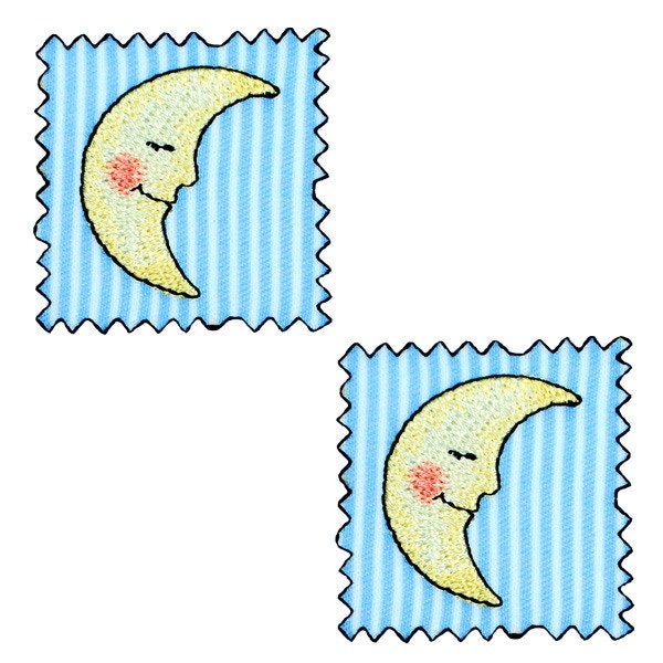 Expo BaZooples Iron-on Patch Applique/Patch Moon Patch Pack of 2