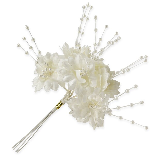 Vintage Pearl Bridal Flower with Stem