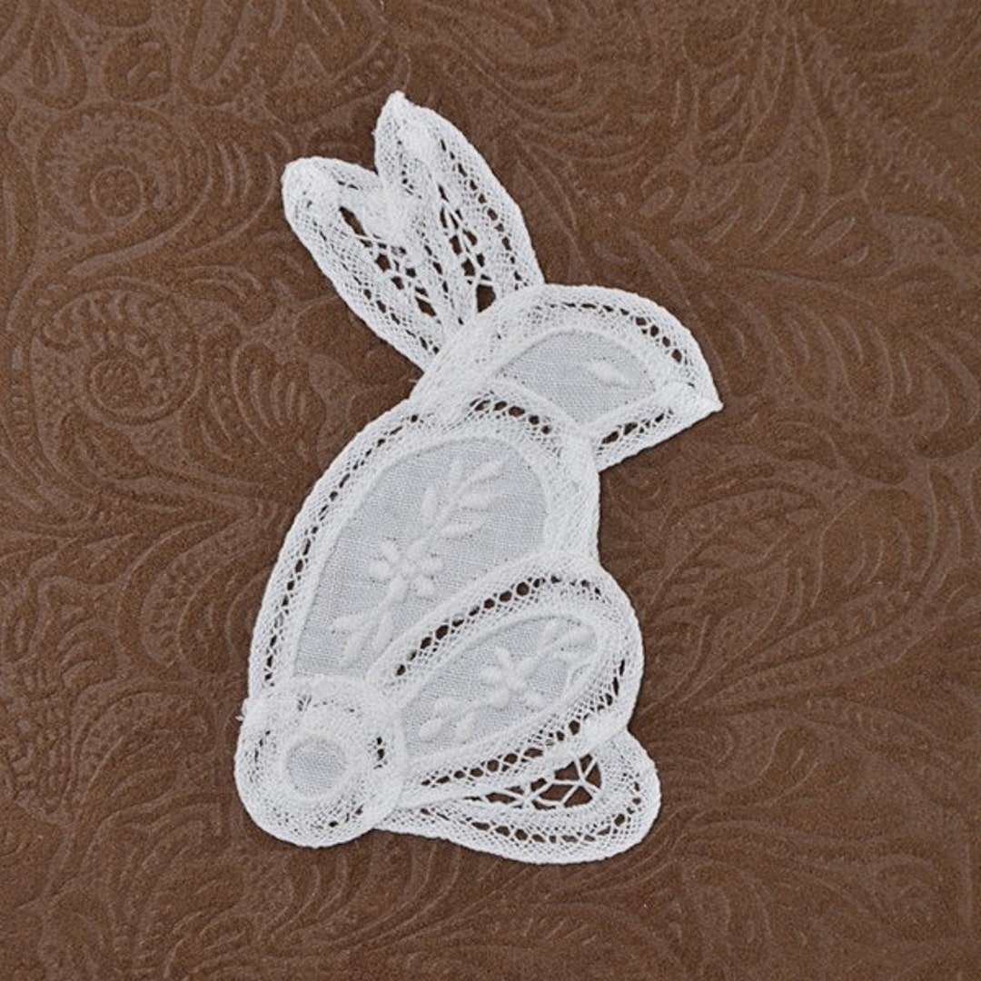 Expo Battenburg Lace Small Rabbit Applique - Etsy