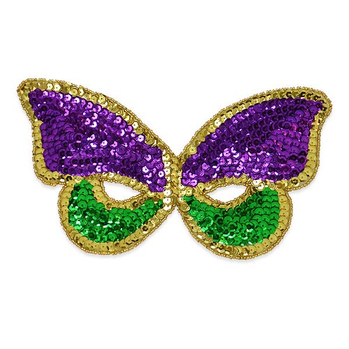 mardi gras mask sequin applique