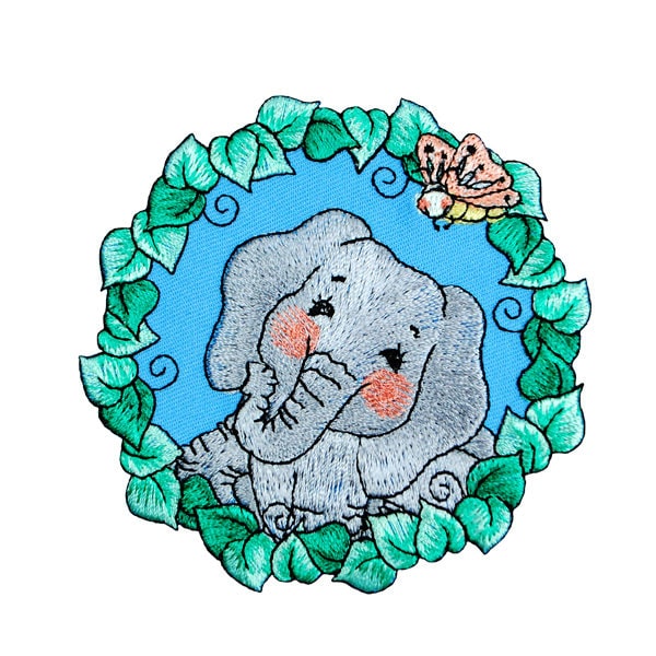 BaZooples Iron-on Patch Applique/Patch Elsie Elephant - BZP77535