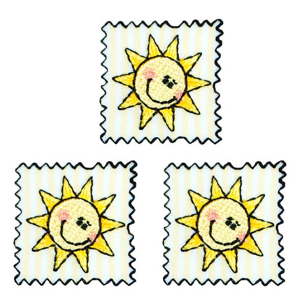 BaZooples Iron-on Patch Applique/Patch Sun Patch Pack of 3