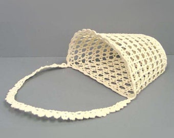 10 1/2" x 6 1/2" Crochet May Basket