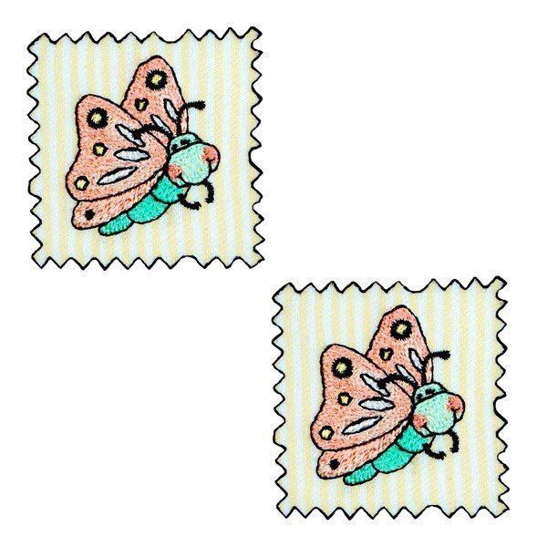 Expo BaZooples Iron-on Patch Applique Flutterbug Patch Pack of 2