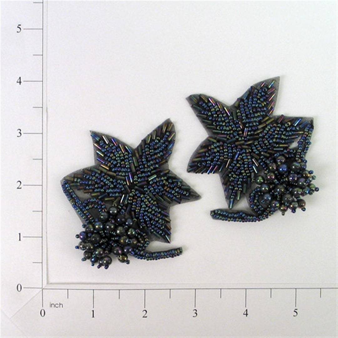 Expo 3D Beaded Flower Applique Pack of 2 Etsy