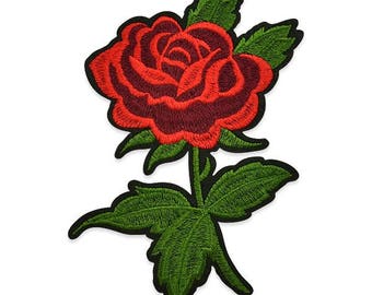 Expo Clarita Iron On Embroidered Rose Applique