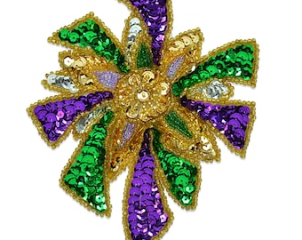 mardi gras sequin applique