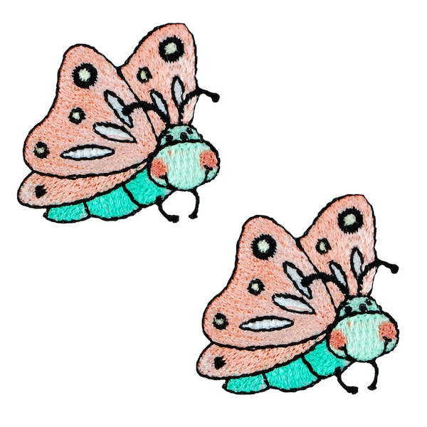 BaZooples Iron-on Patch Applique/Patch Flutterbugs Pack of 2