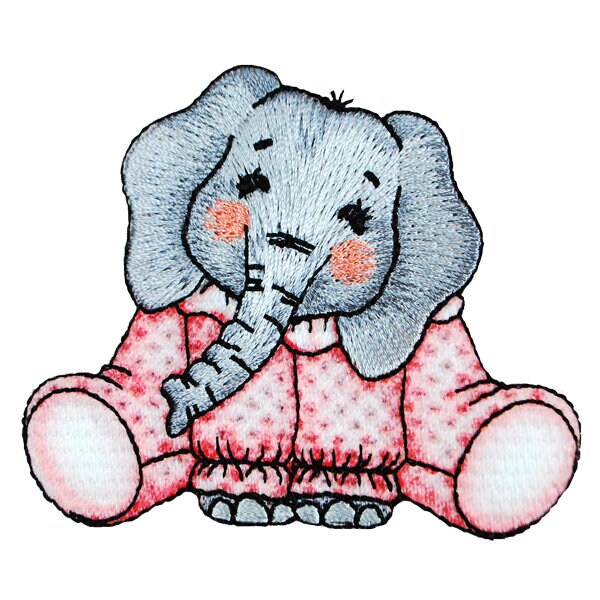 BaZooples Iron-on Patch Applique/Patch Elsie Elephant in Pajamas