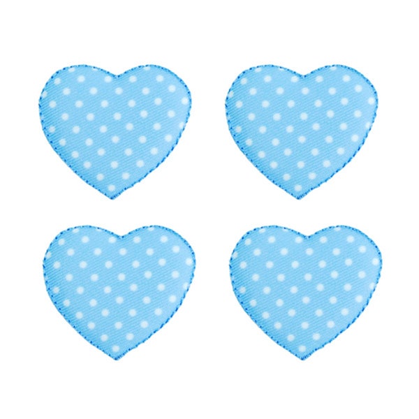 BaZooples Iron-on Patch Applique/Patch Puffy Heart Pack of 4 - Clearance