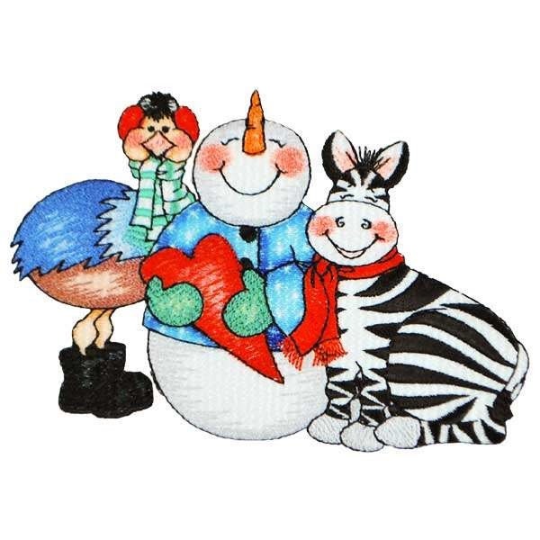 Expo BaZooples Iron-on Patch Applique/Patch Snowman & Friends