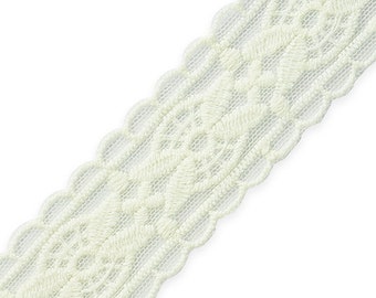 14 yards of Luci 1 1/4" Leaf and Medallion Scalloped Lace Trim